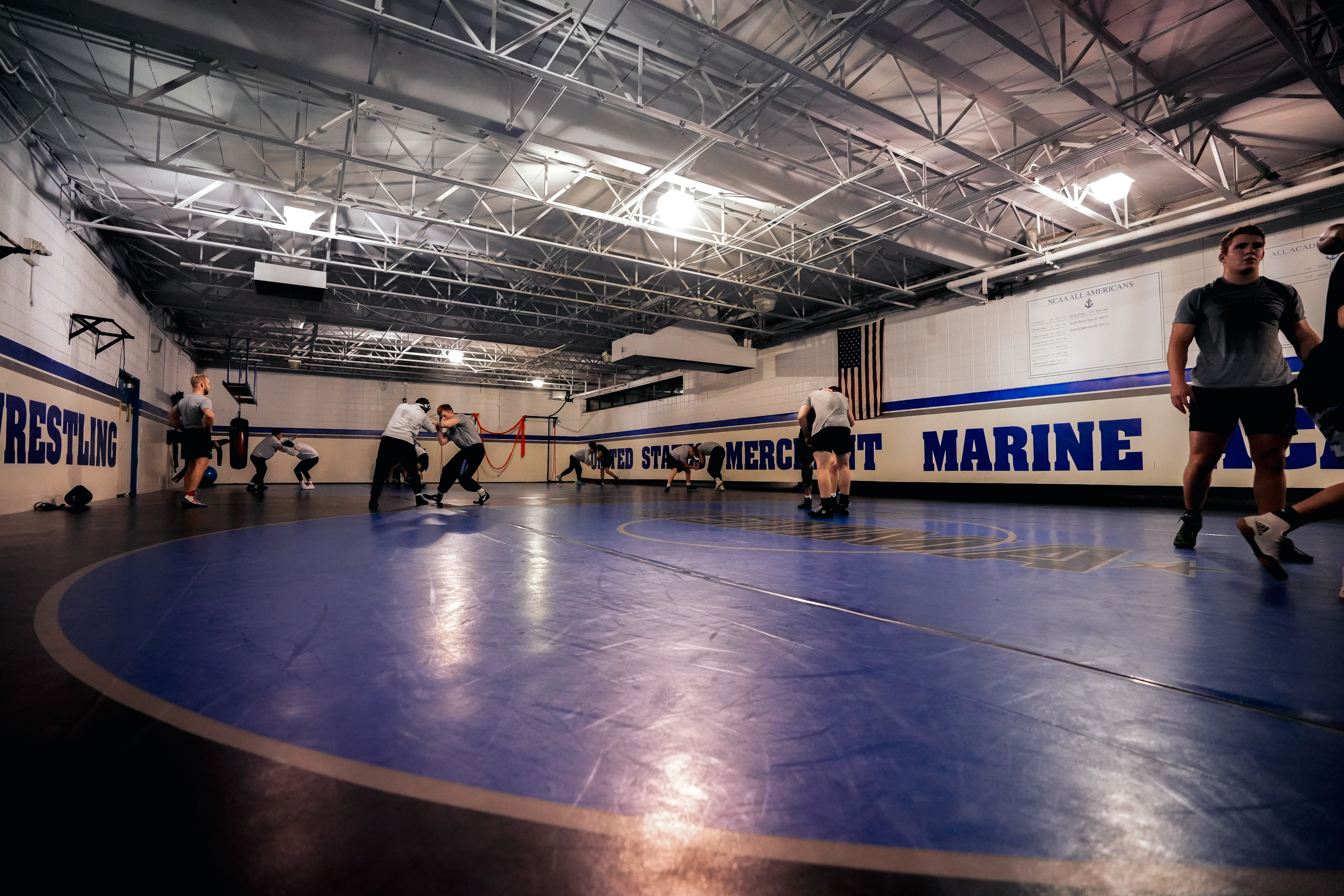 USMMA wrestling practice room